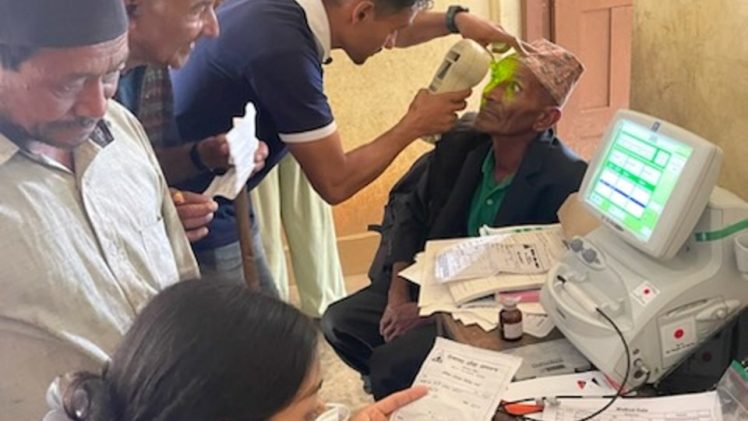 Free eye exams in Nepal